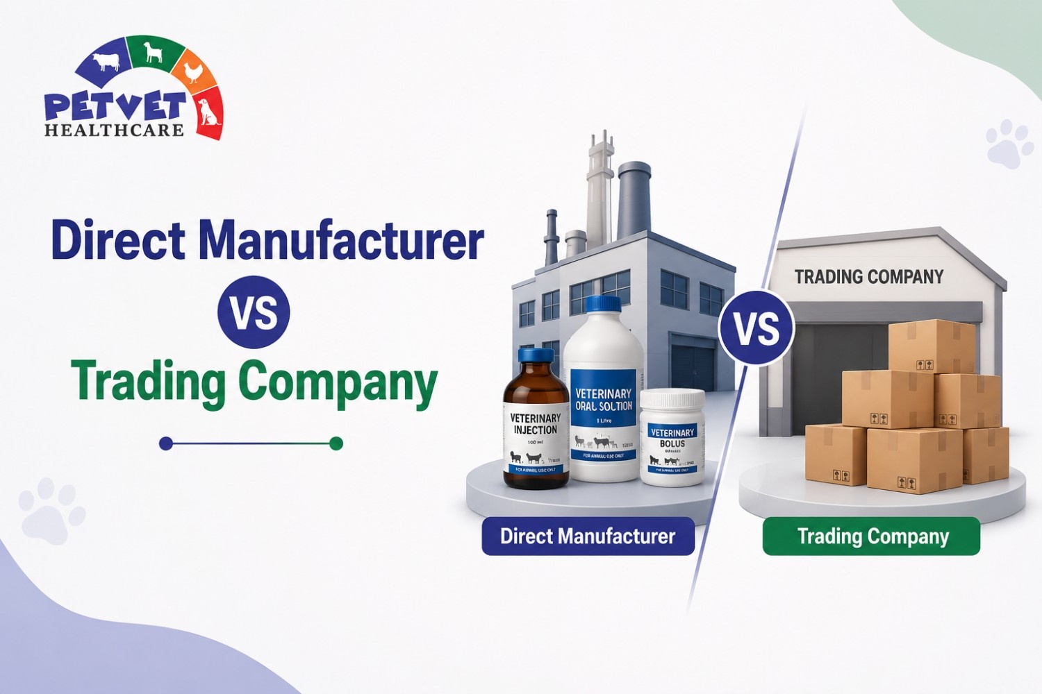 You are currently viewing Direct Manufacturer vs Trading Company: Which Is Better for Bulk Veterinary Medicine Buyers?